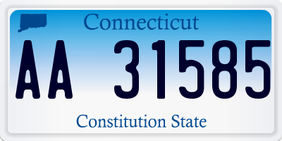 CT license plate AA31585