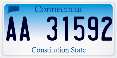 CT license plate AA31592