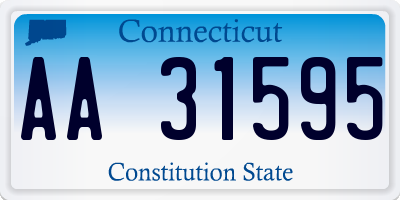CT license plate AA31595