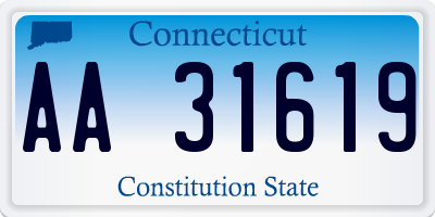 CT license plate AA31619