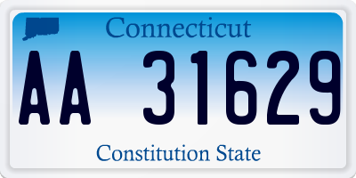 CT license plate AA31629