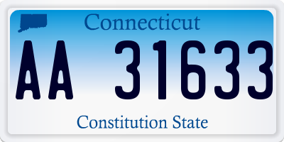 CT license plate AA31633