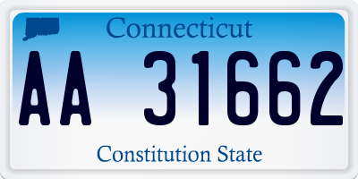 CT license plate AA31662