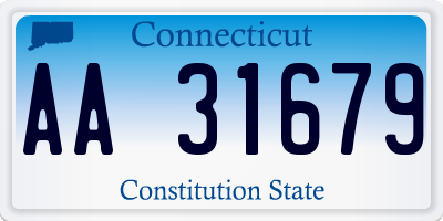 CT license plate AA31679