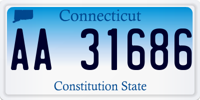 CT license plate AA31686