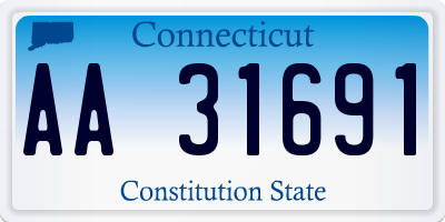 CT license plate AA31691