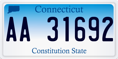 CT license plate AA31692