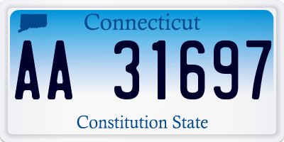 CT license plate AA31697