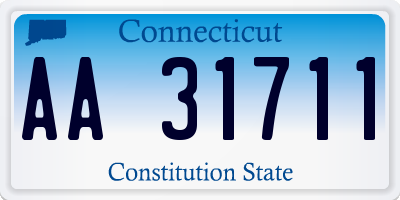 CT license plate AA31711