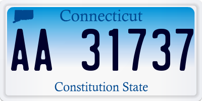 CT license plate AA31737