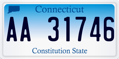CT license plate AA31746