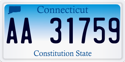 CT license plate AA31759