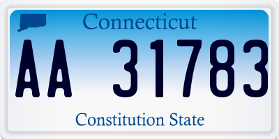 CT license plate AA31783