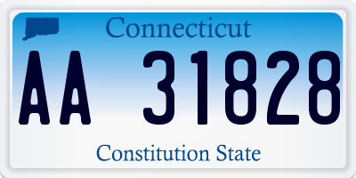 CT license plate AA31828