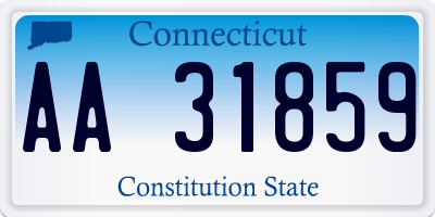 CT license plate AA31859