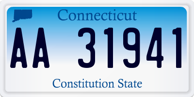 CT license plate AA31941