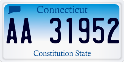 CT license plate AA31952