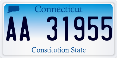 CT license plate AA31955