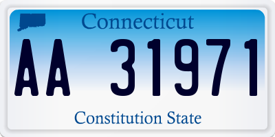 CT license plate AA31971