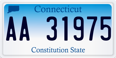 CT license plate AA31975