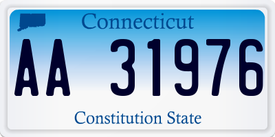 CT license plate AA31976