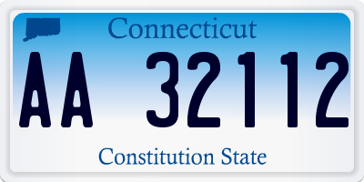 CT license plate AA32112
