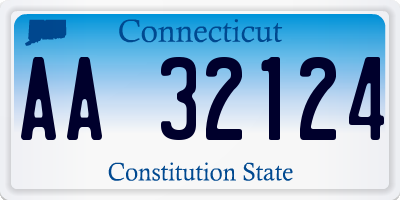 CT license plate AA32124