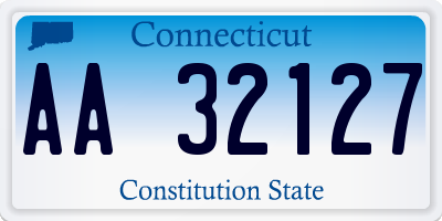 CT license plate AA32127