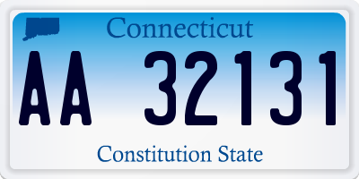 CT license plate AA32131