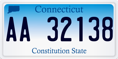 CT license plate AA32138