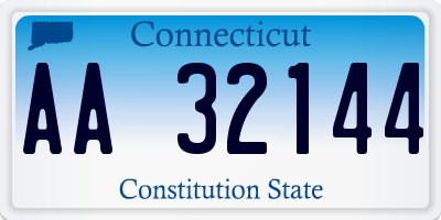 CT license plate AA32144