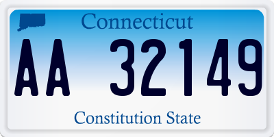 CT license plate AA32149