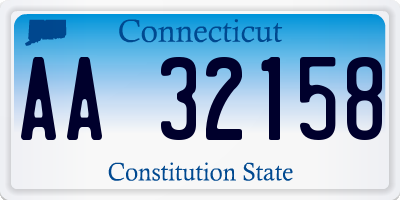CT license plate AA32158