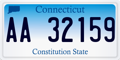 CT license plate AA32159