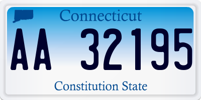 CT license plate AA32195