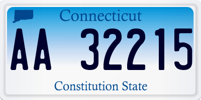 CT license plate AA32215