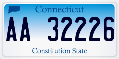 CT license plate AA32226