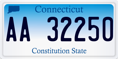CT license plate AA32250