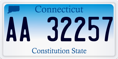 CT license plate AA32257