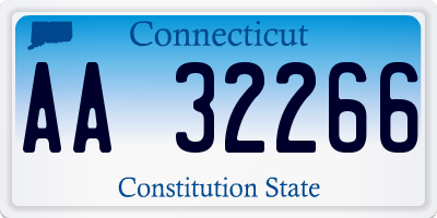 CT license plate AA32266