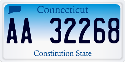 CT license plate AA32268