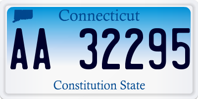 CT license plate AA32295