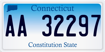 CT license plate AA32297