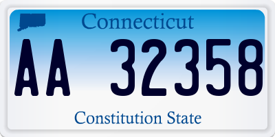 CT license plate AA32358