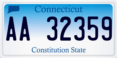 CT license plate AA32359
