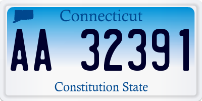 CT license plate AA32391