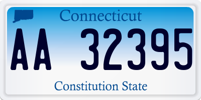 CT license plate AA32395