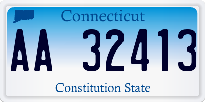 CT license plate AA32413