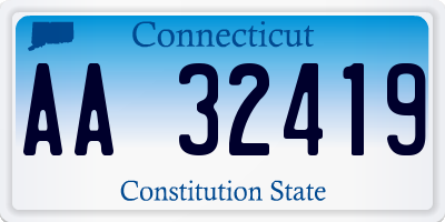 CT license plate AA32419