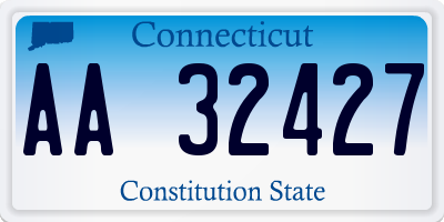 CT license plate AA32427